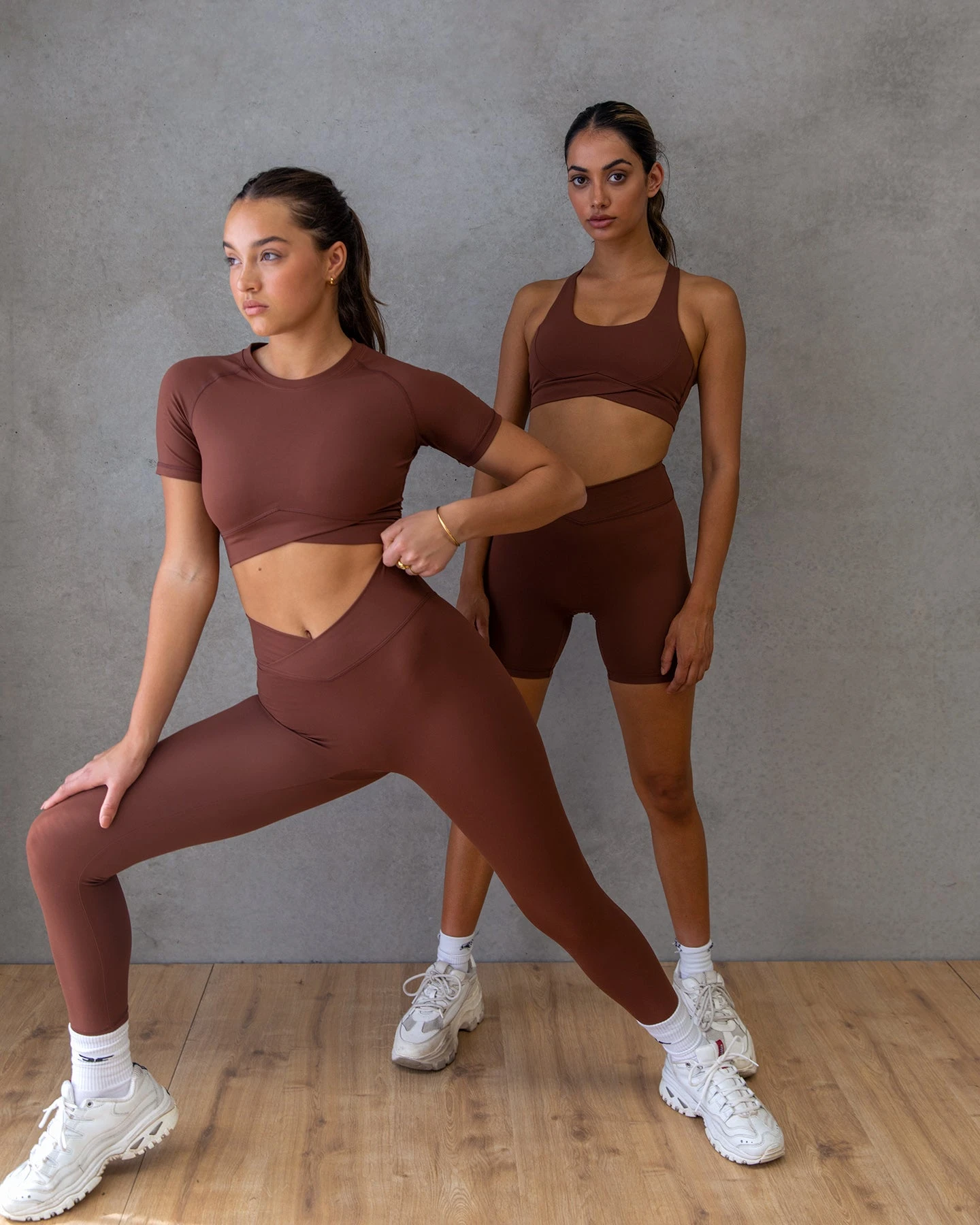 Elite Eleven 7/8 Cross Over Leggings - Cappuccino - Image 5