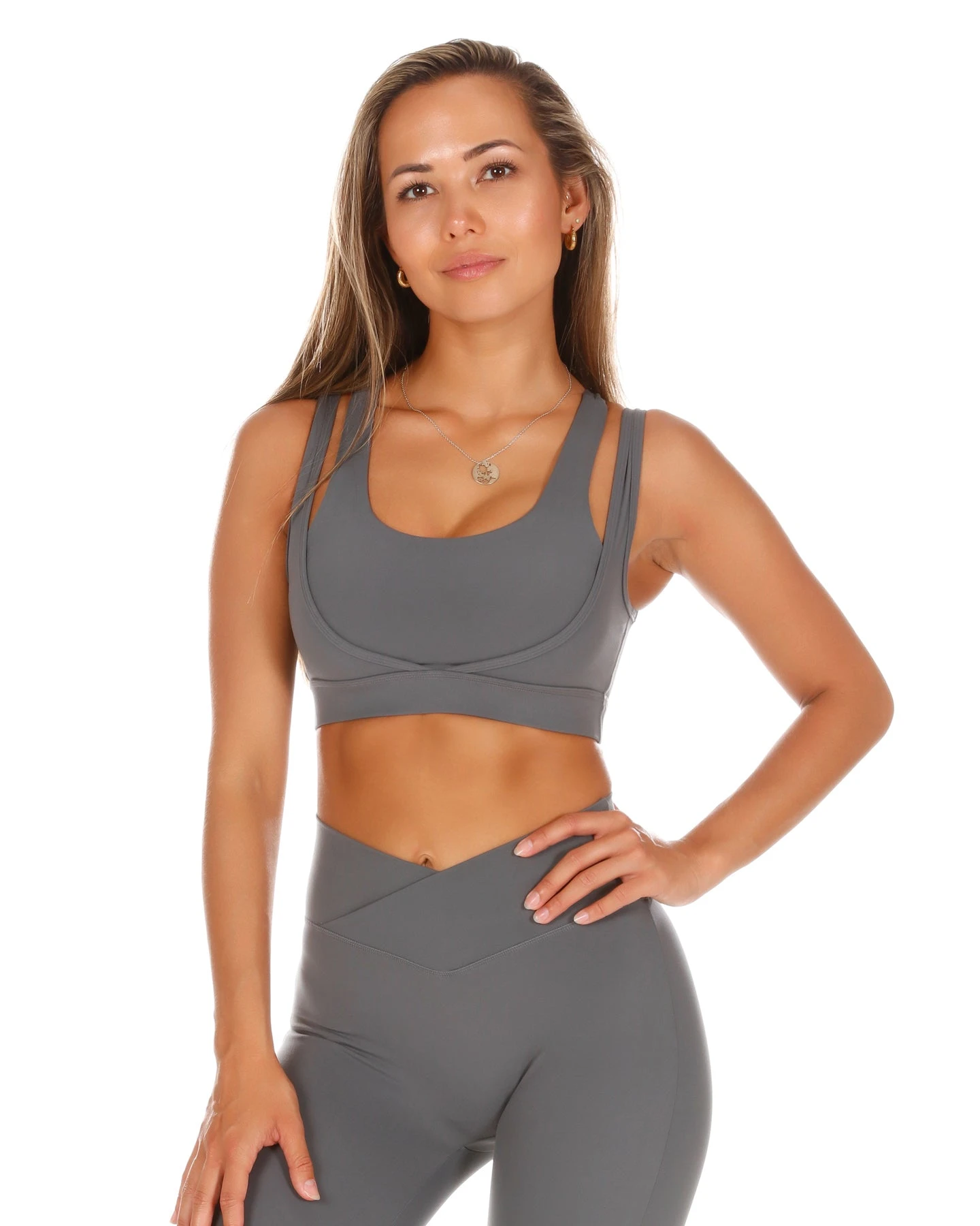 Elite Eleven Dual Strap Bra - Cloud Grey - Image 3