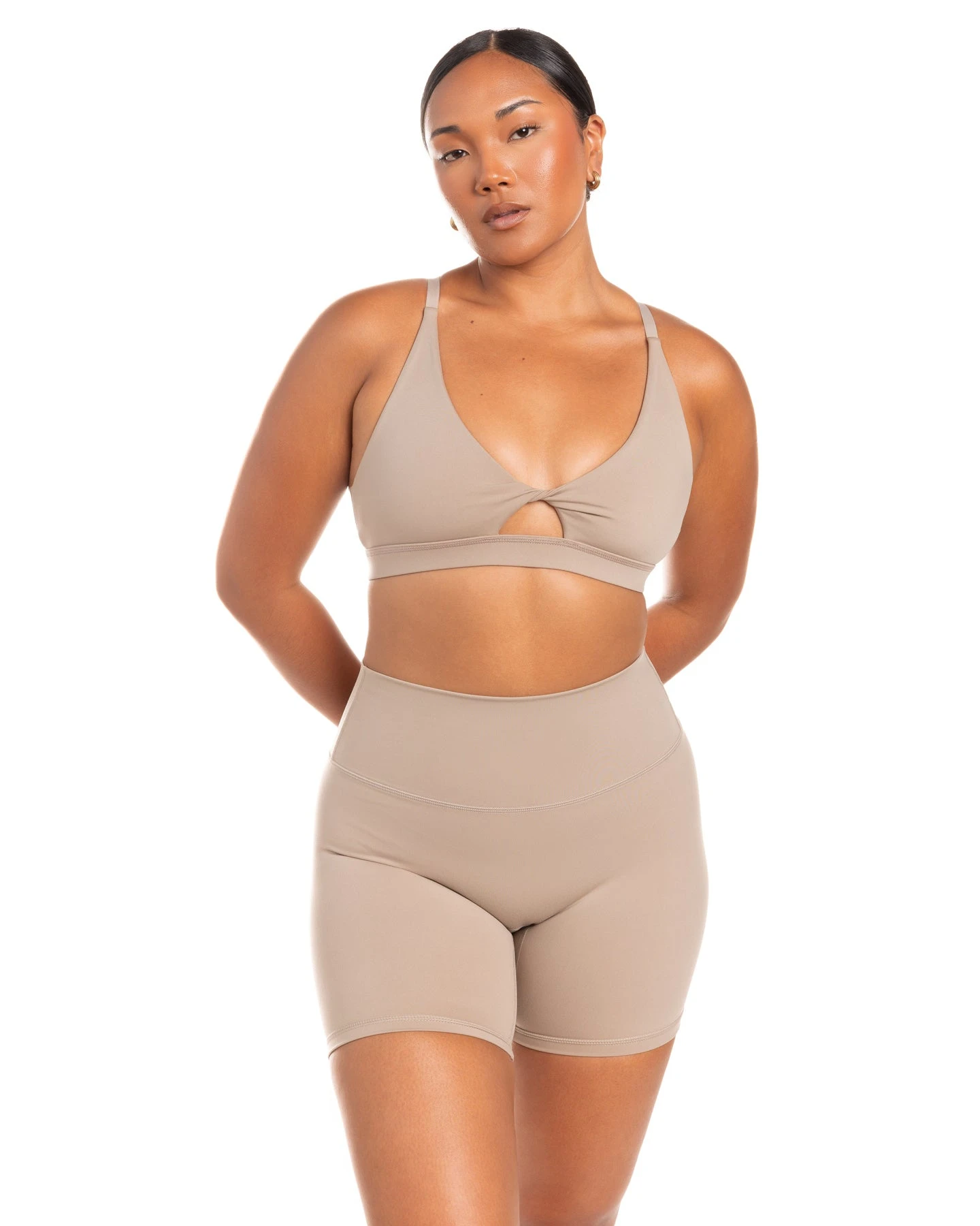Elite Eleven Micro Twist Bra - Vintage Khaki - Image 3