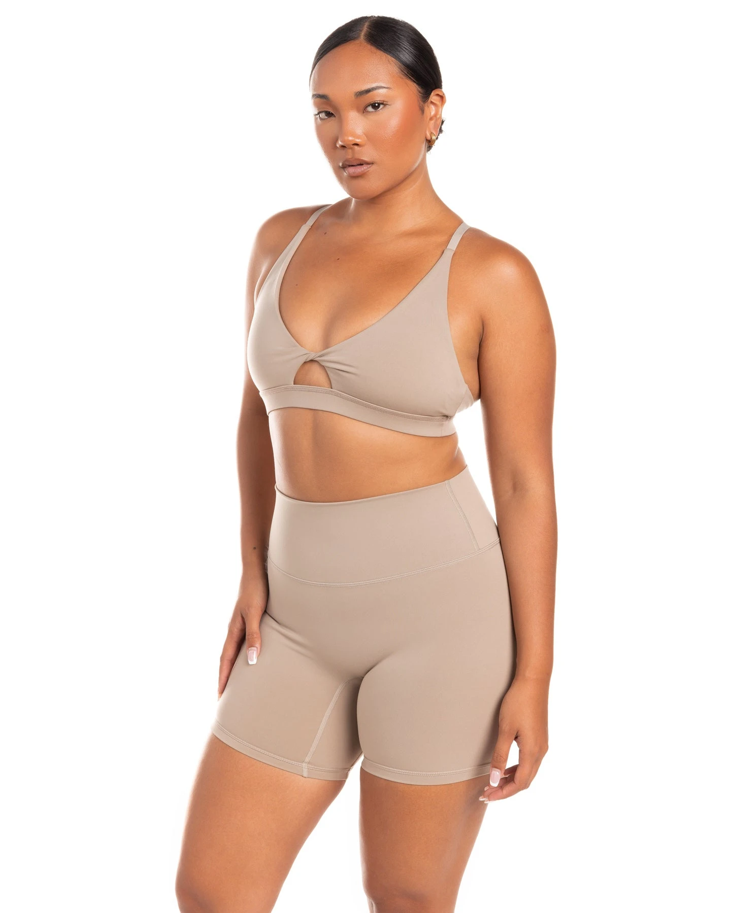 Elite Eleven Micro Twist Bra - Vintage Khaki - Image 5