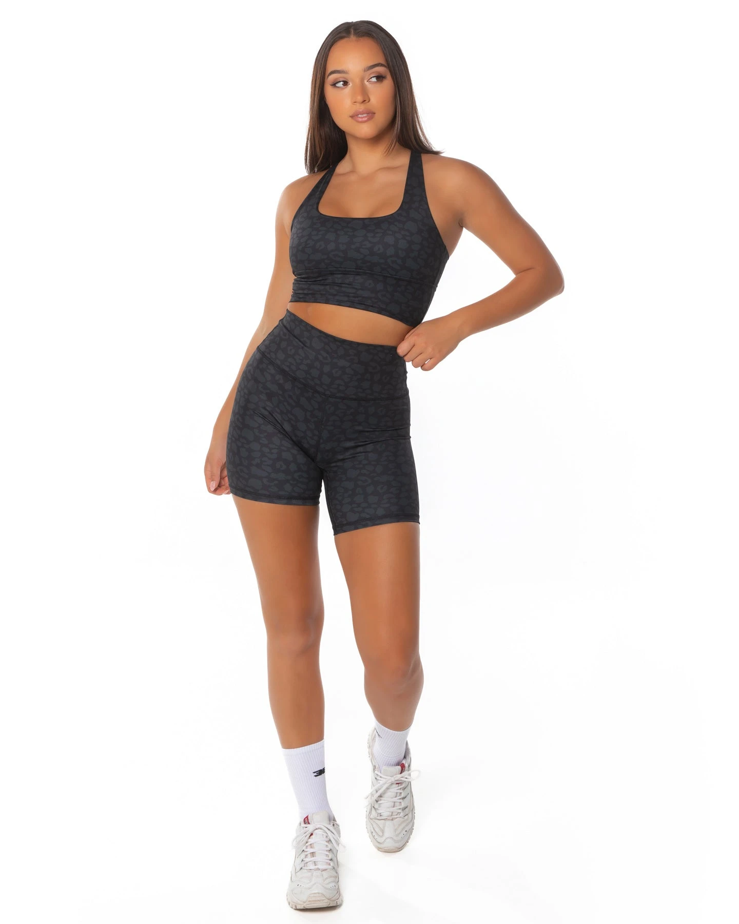 Elite Eleven EE Square Neck Bra - Black Leopard - Image 4