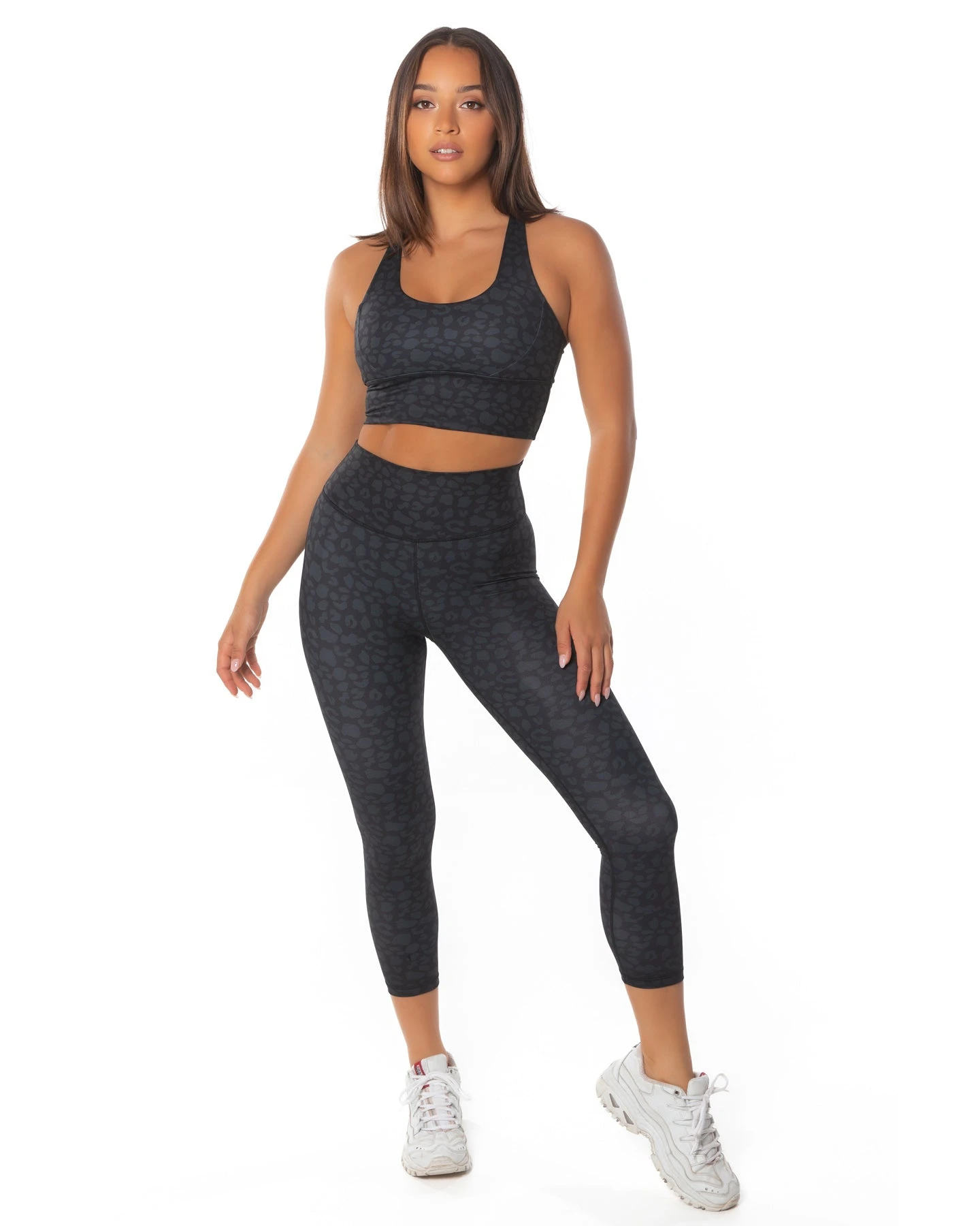 Elite Eleven 7/8 Scrunch Tights - Black Leopard - Image 3