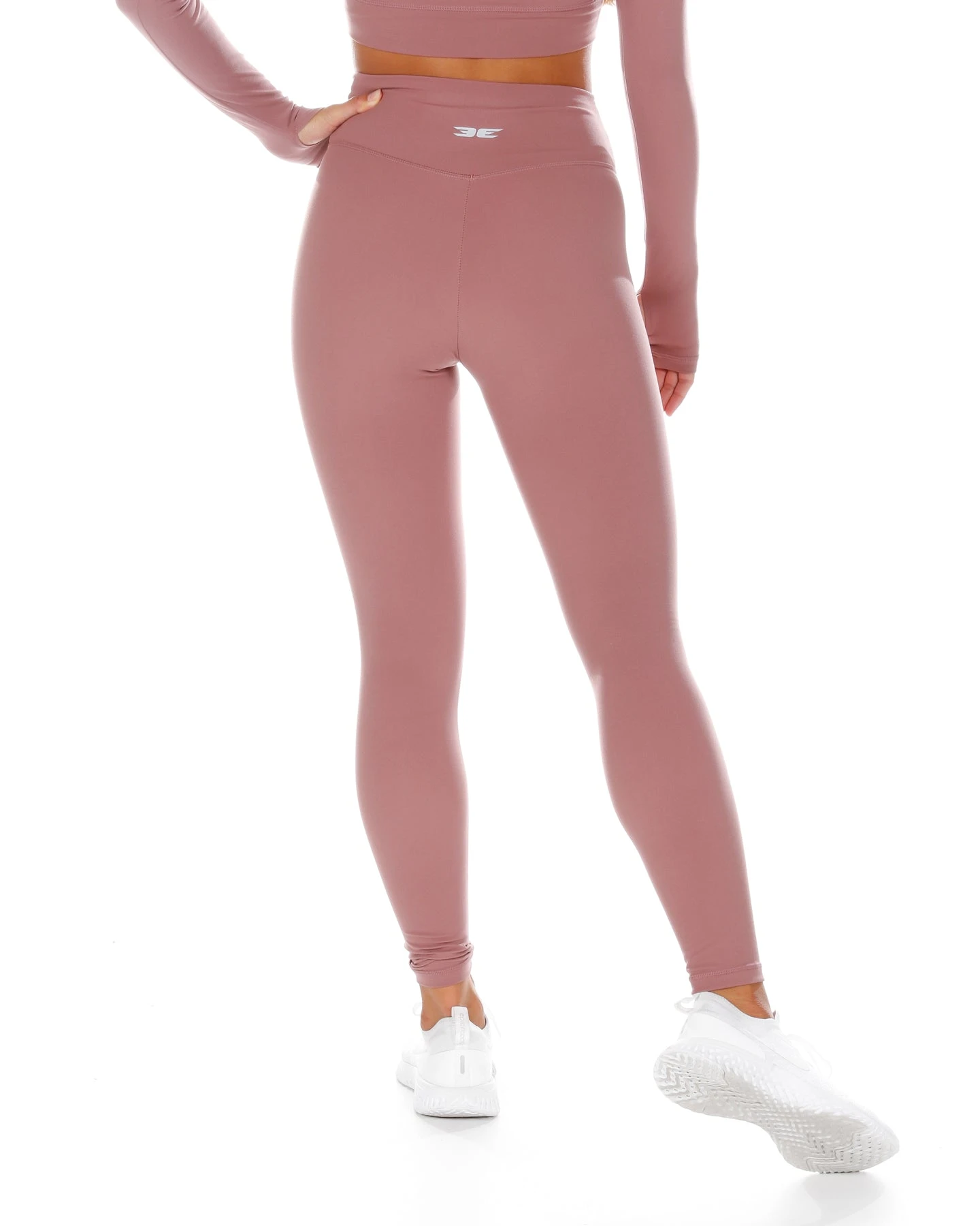 Elite Eleven Cross Over Leggings - Soft Rose - Image 4
