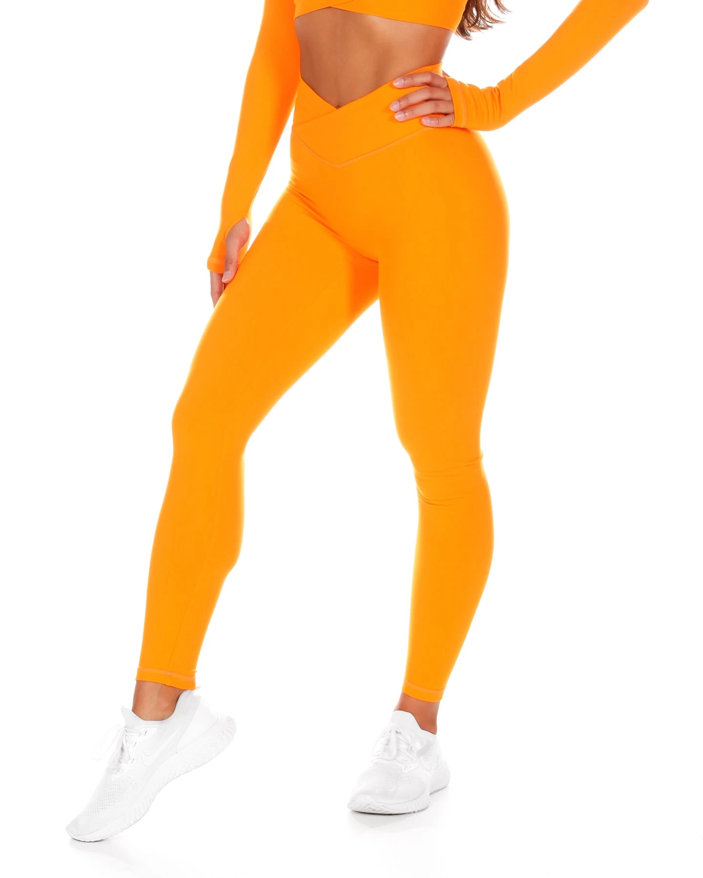 Elite Eleven Cross Over Leggings - Bright Orange