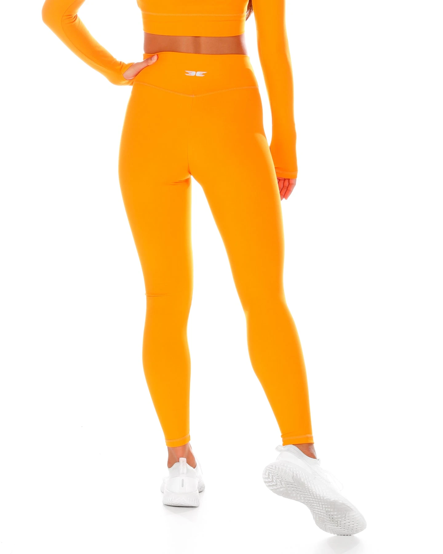 Elite Eleven Cross Over Leggings - Bright Orange - Image 4