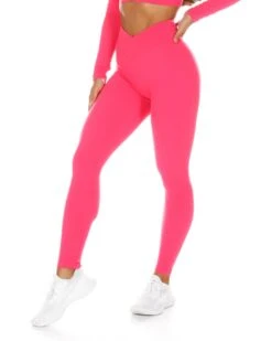 Elite Eleven Cross Over Leggings - Pink