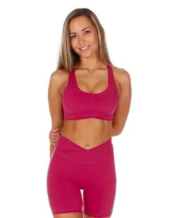 Elite Eleven Cross Over Sports Bra - Purple