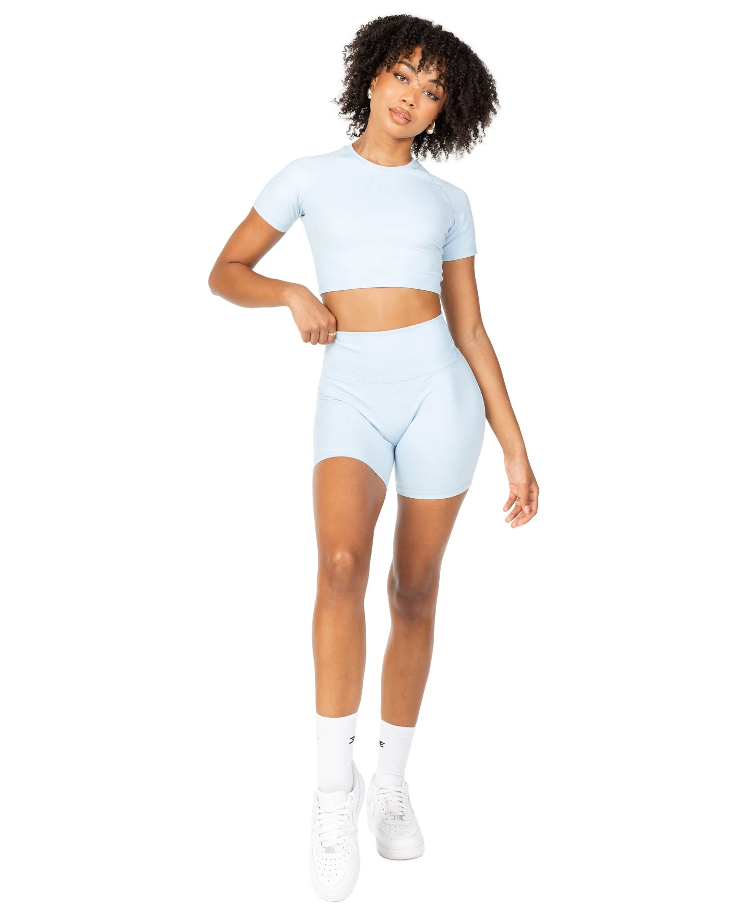 Elite Eleven Aura Crop Tee - Sky Blue - Image 3