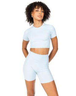 Elite Eleven Aura Crop Tee - Sky Blue