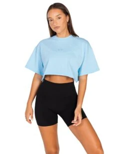 Elite Eleven Women's Classic Cropped Tee - Sky Blue