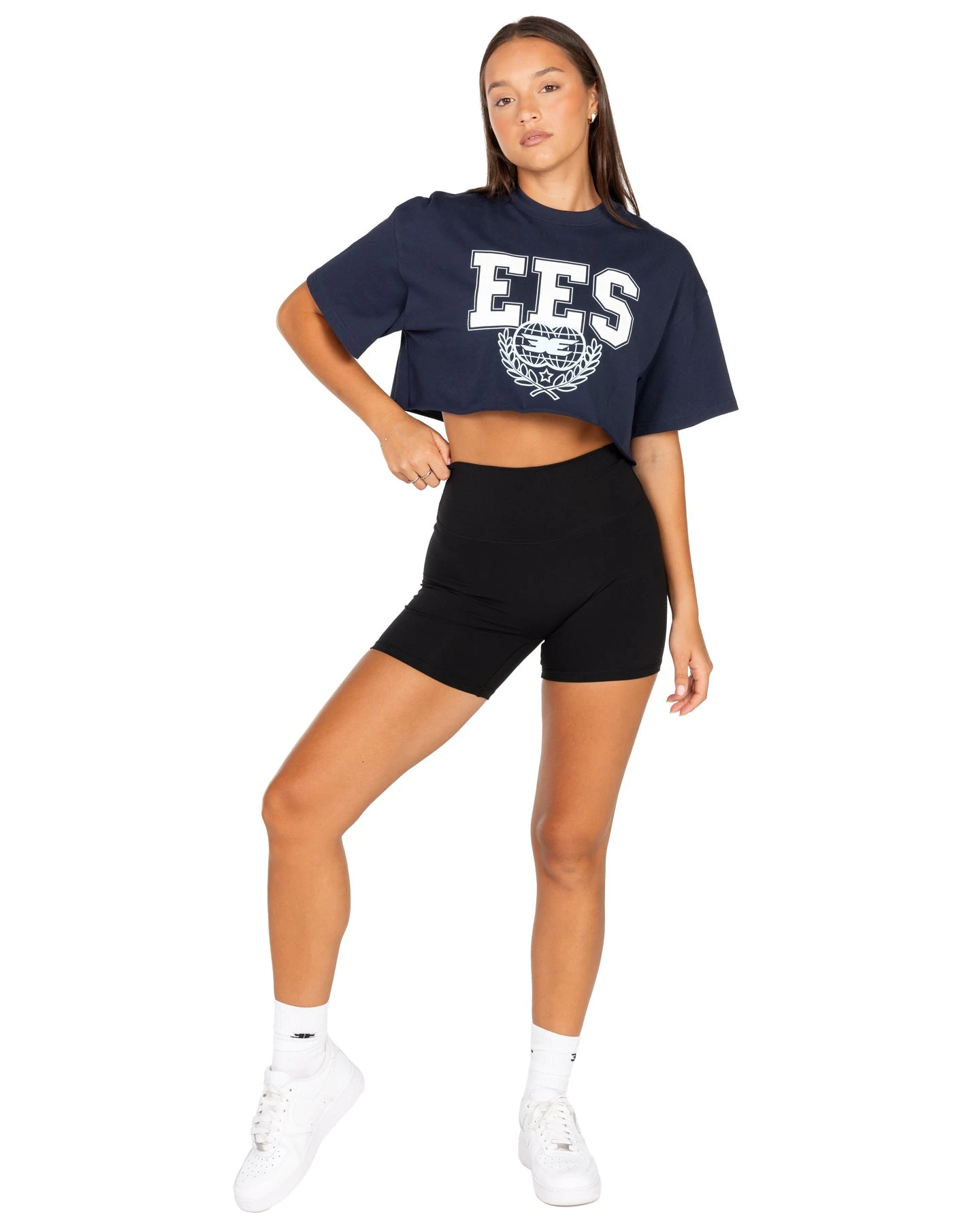 Elite Eleven Squad Cropped Tee - Navy - Image 2