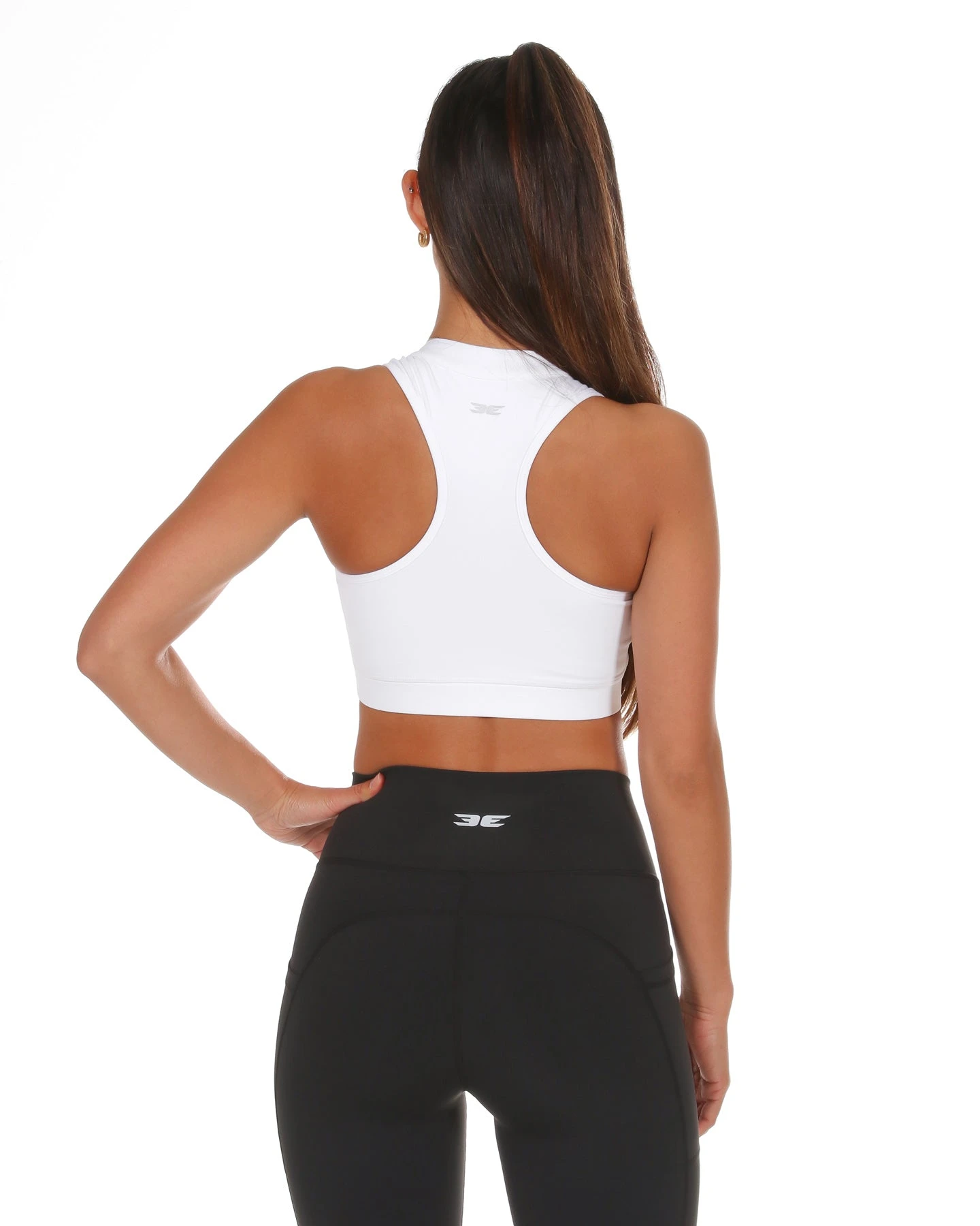 Elite Eleven Accent Zip Bra - White - Image 2