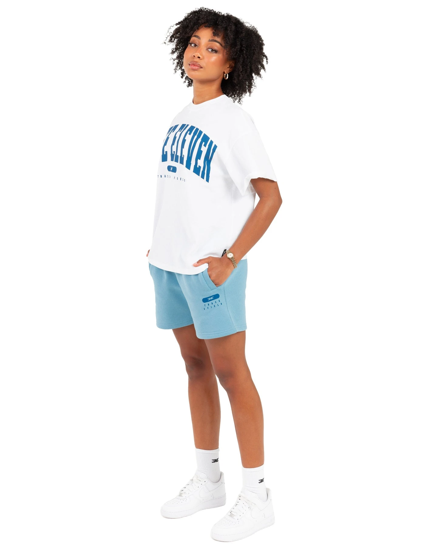 Elite Eleven Women's Track & Field Oversized Tee - White - Image 4