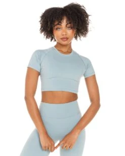 Elite Eleven Aura Crop Tee - Sea Foam
