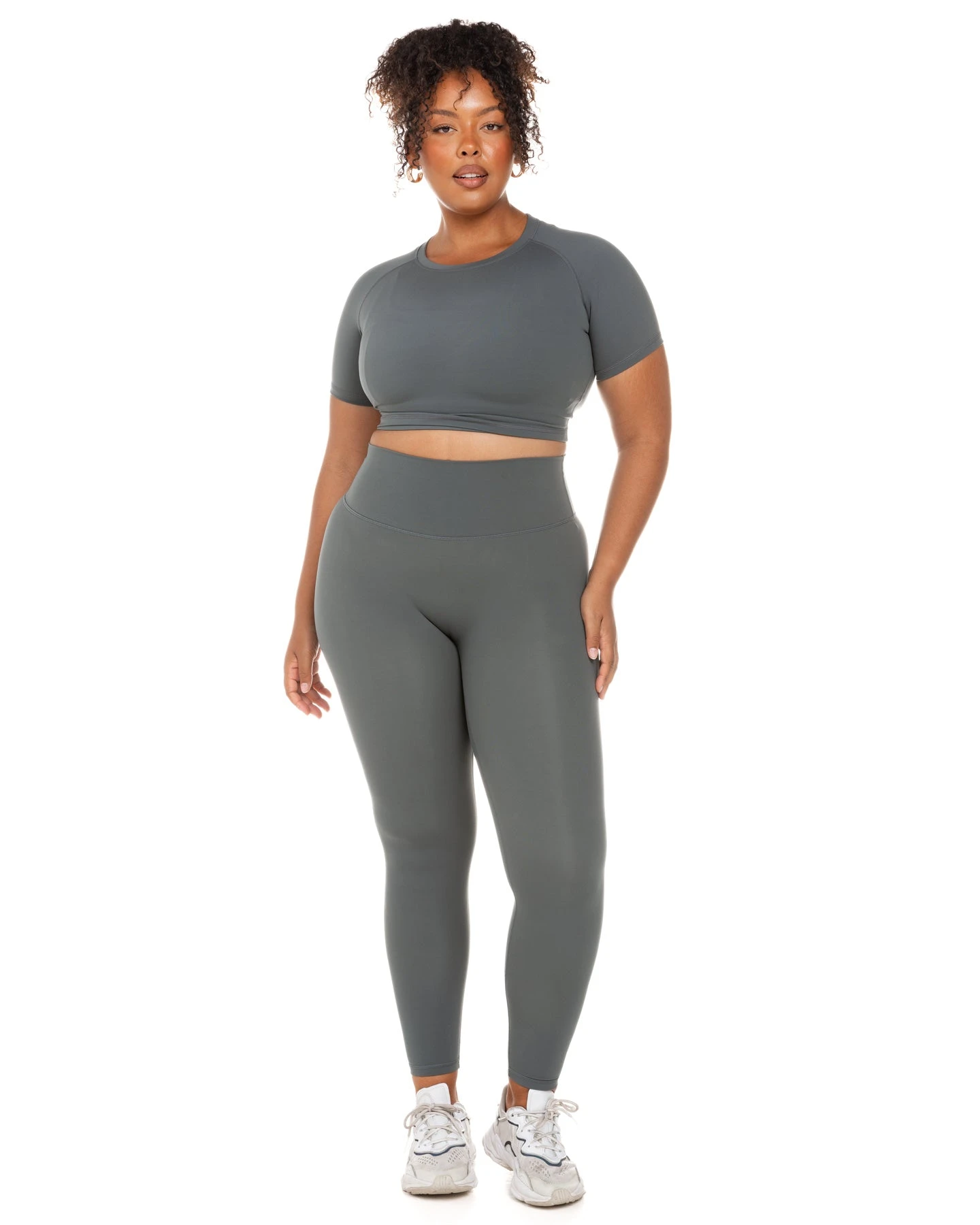 Elite Eleven Aura Crop Tee - Cloud Grey - Image 7