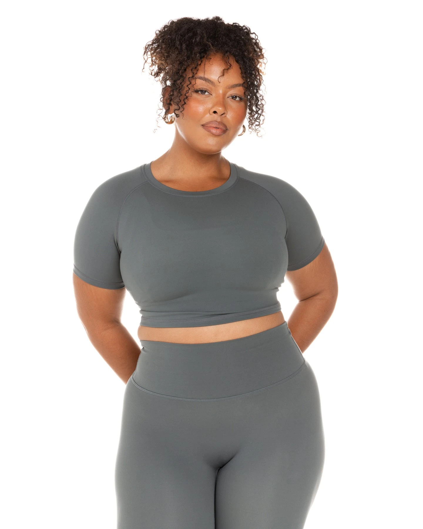 Elite Eleven Aura Crop Tee - Cloud Grey - Image 6