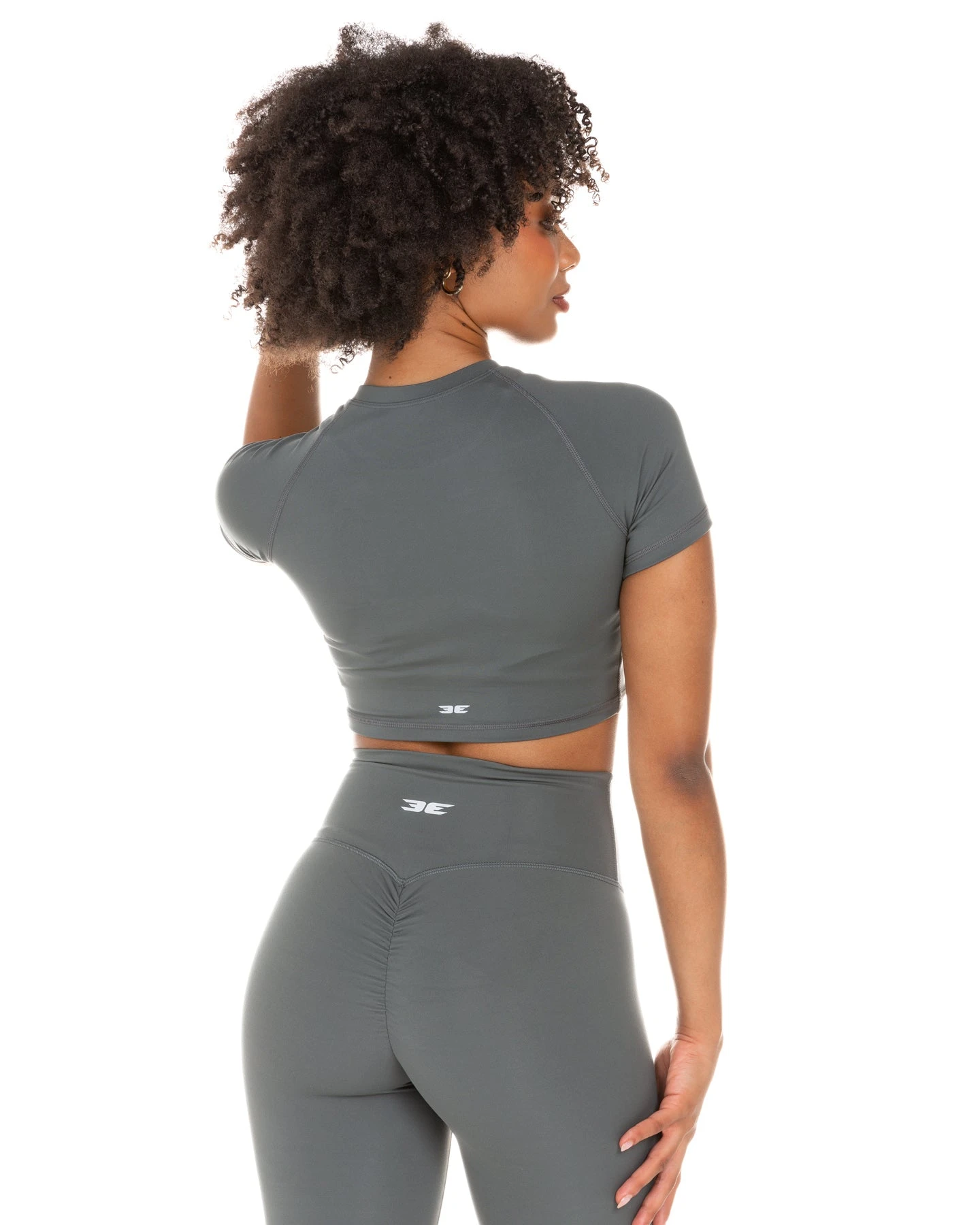 Elite Eleven Aura Crop Tee - Cloud Grey - Image 3
