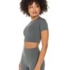 Elite Eleven Aura Crop Tee - Cloud Grey