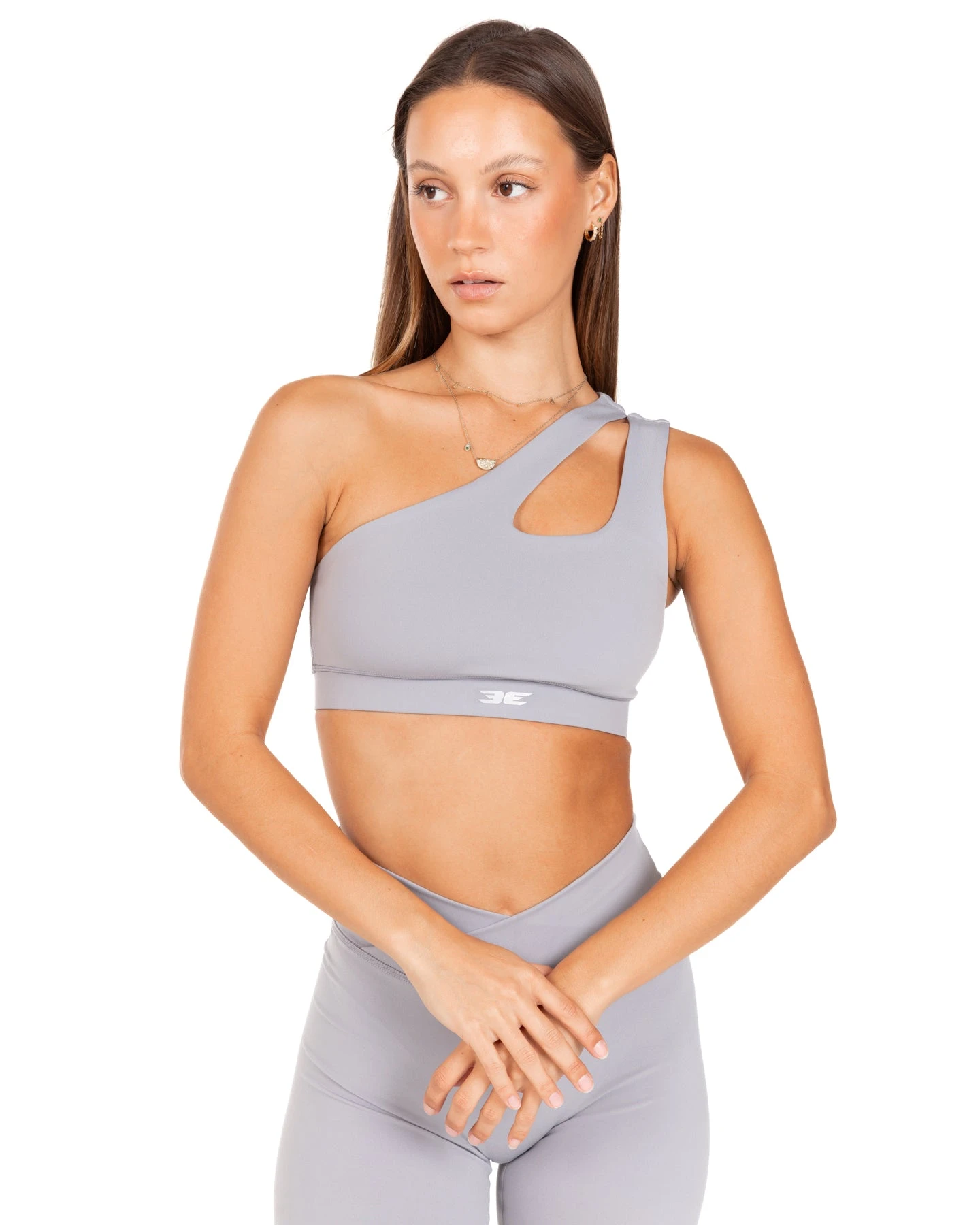 Elite Eleven Asymmetric Bra - Steel Grey