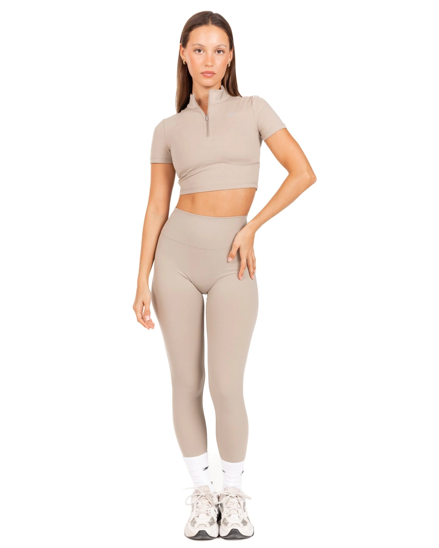 Elite Eleven Auraluxe Crop Tee - Vintage Khaki - Image 2