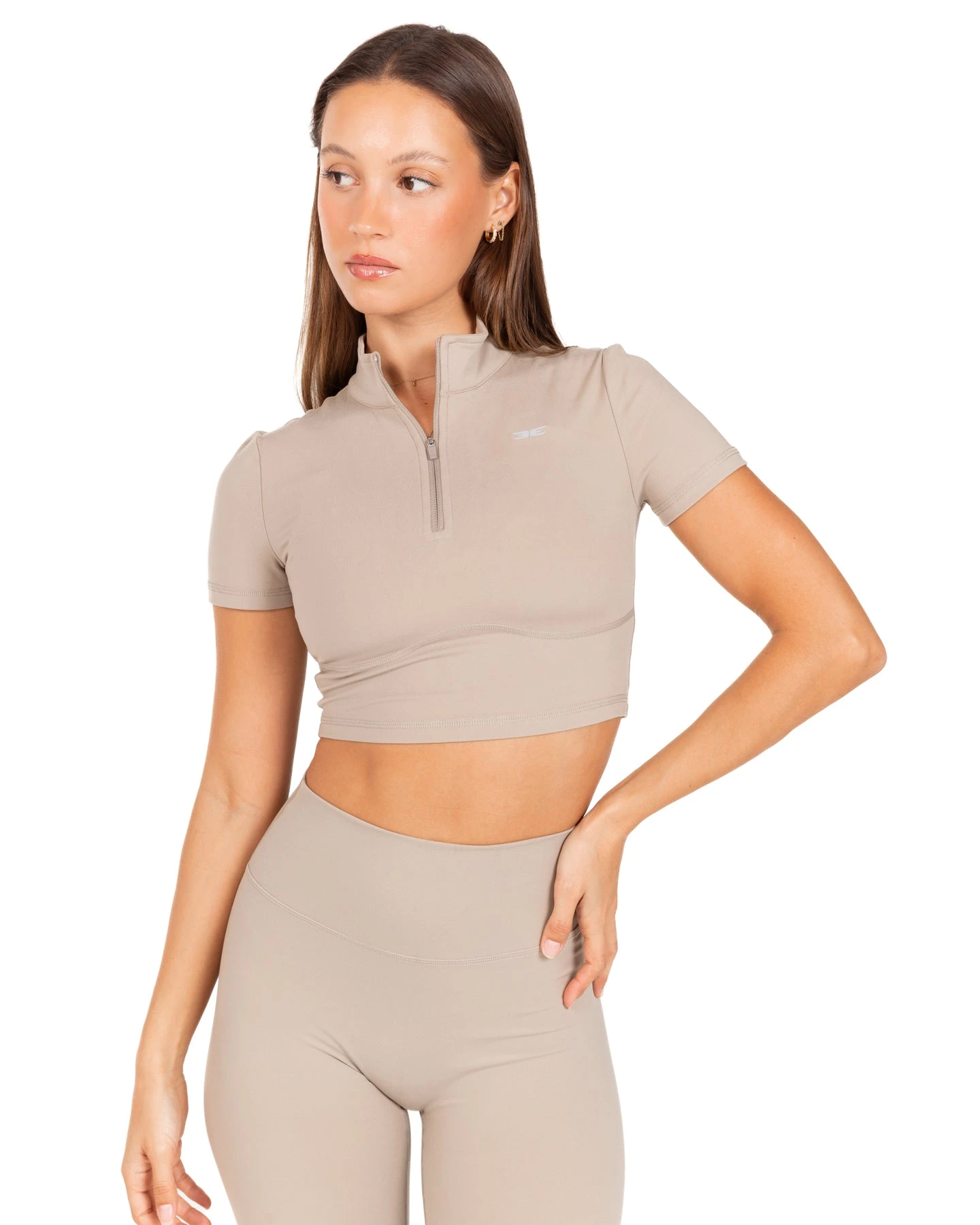 Elite Eleven Auraluxe Crop Tee - Vintage Khaki - Image 4