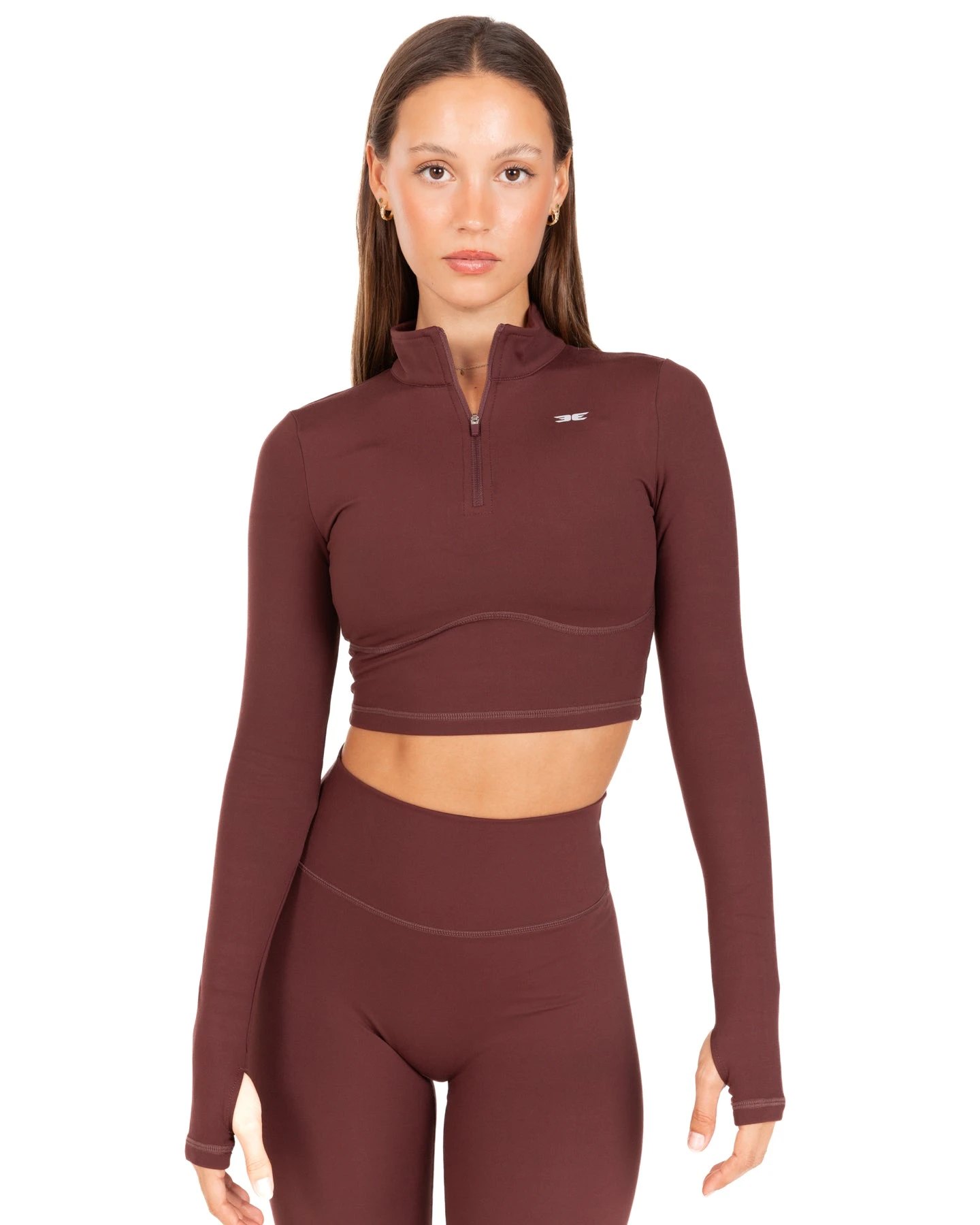 Elite Eleven Auraluxe Crop Long Sleeve - Decadent Chocolate