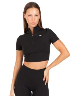 Elite Eleven Auraluxe Crop Tee - Black