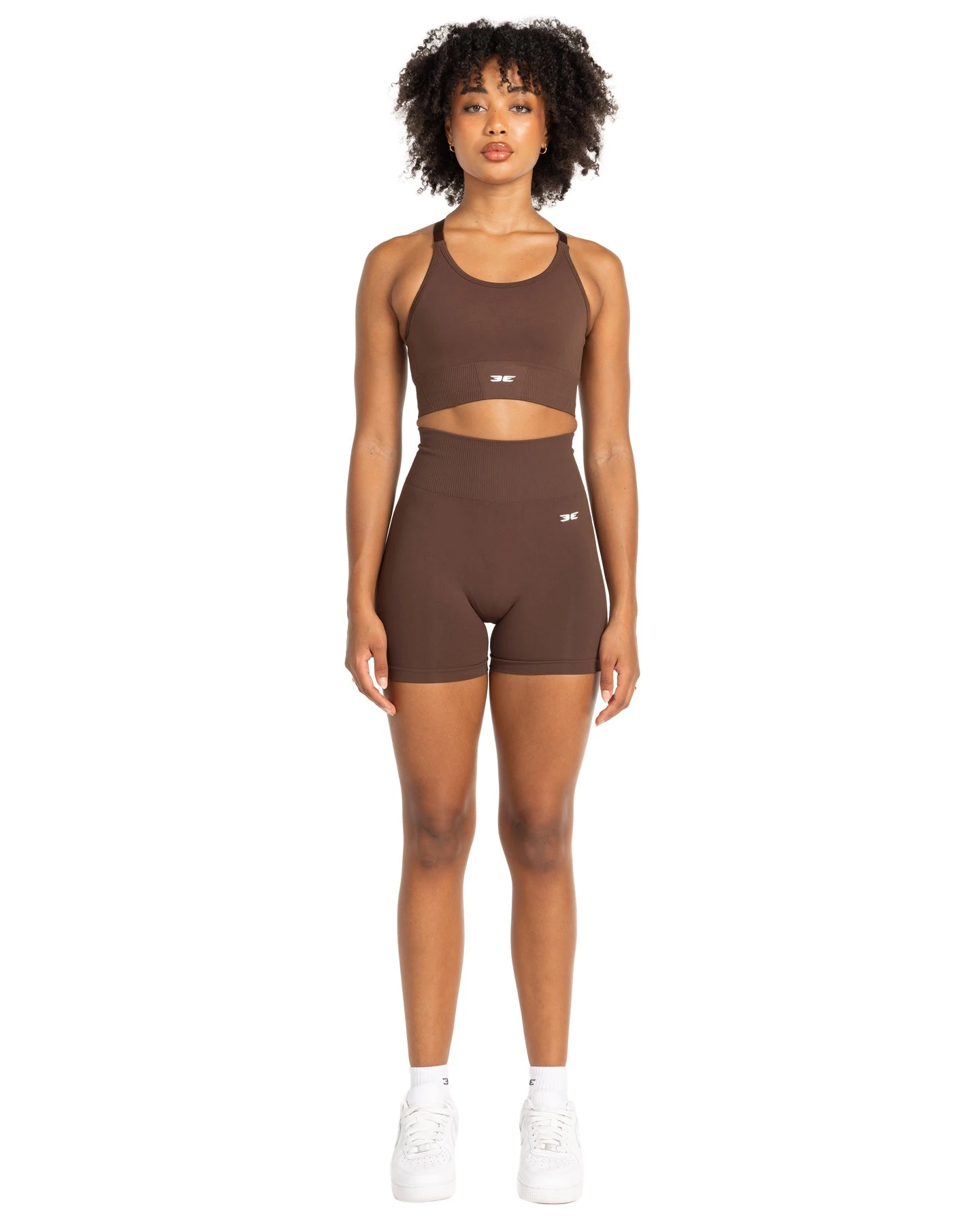 Elite Eleven Elite Seamless V2 Shorts - Chocolate (Subtle Scrunch) - Image 3