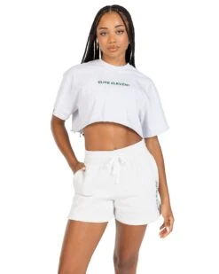 Elite Eleven Women's Cropped Registered Tee - Polar Grey