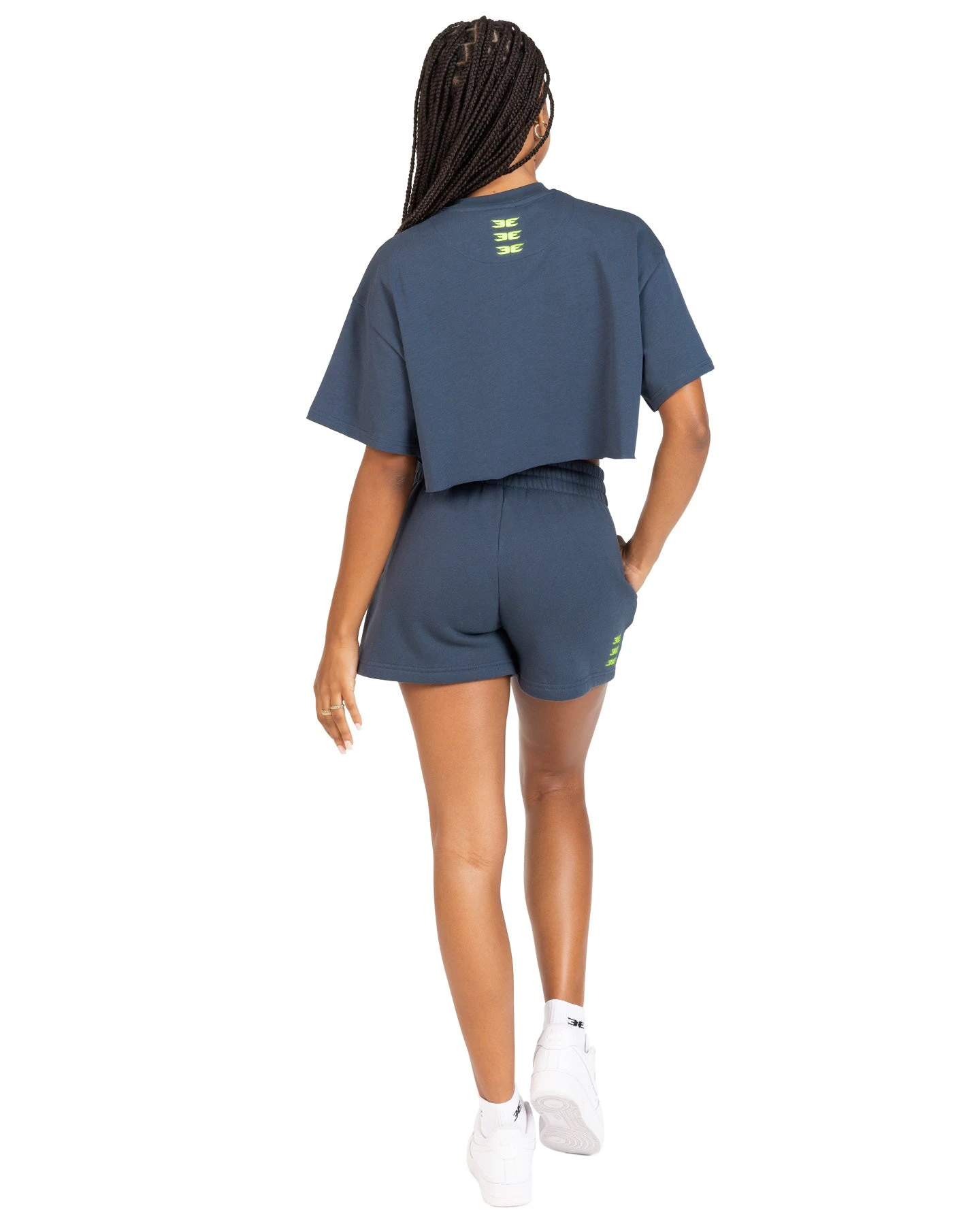 Elite Eleven Women's Cropped Registered Tee - Navy - Image 3