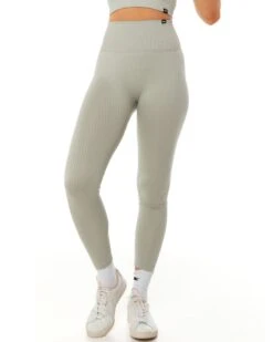Elite Eleven Ribbed Seamless Leggings - Pastel Grey