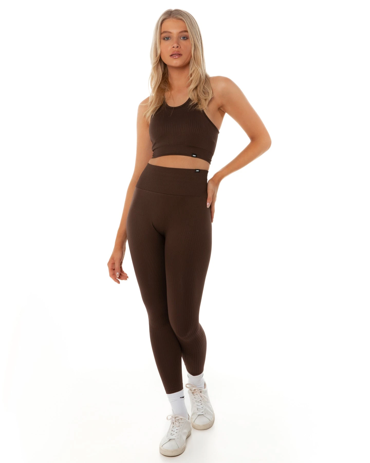 Elite Eleven Ribbed Seamless Leggings - Fudge - Image 4