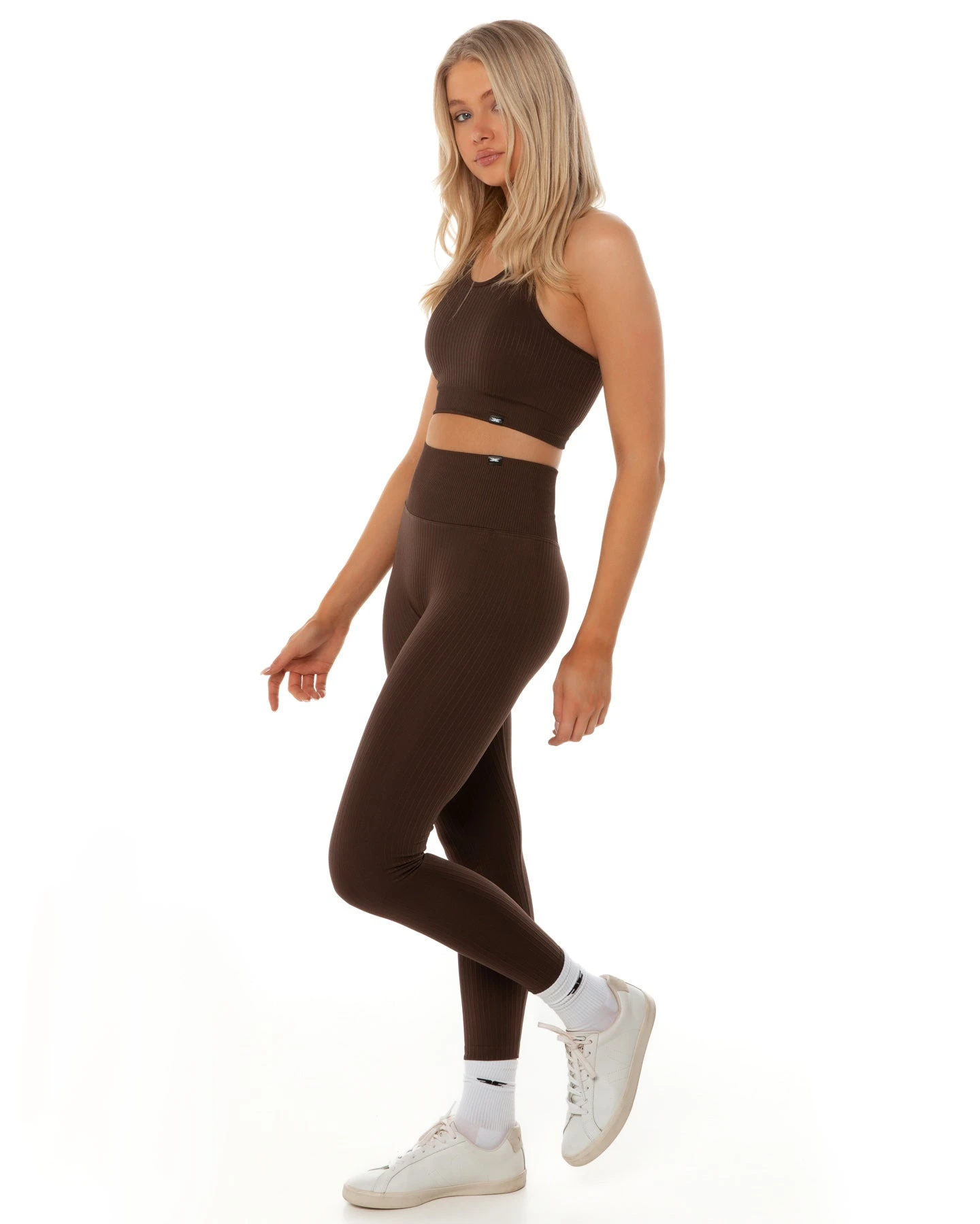 Elite Eleven Ribbed Seamless Leggings - Fudge - Image 2