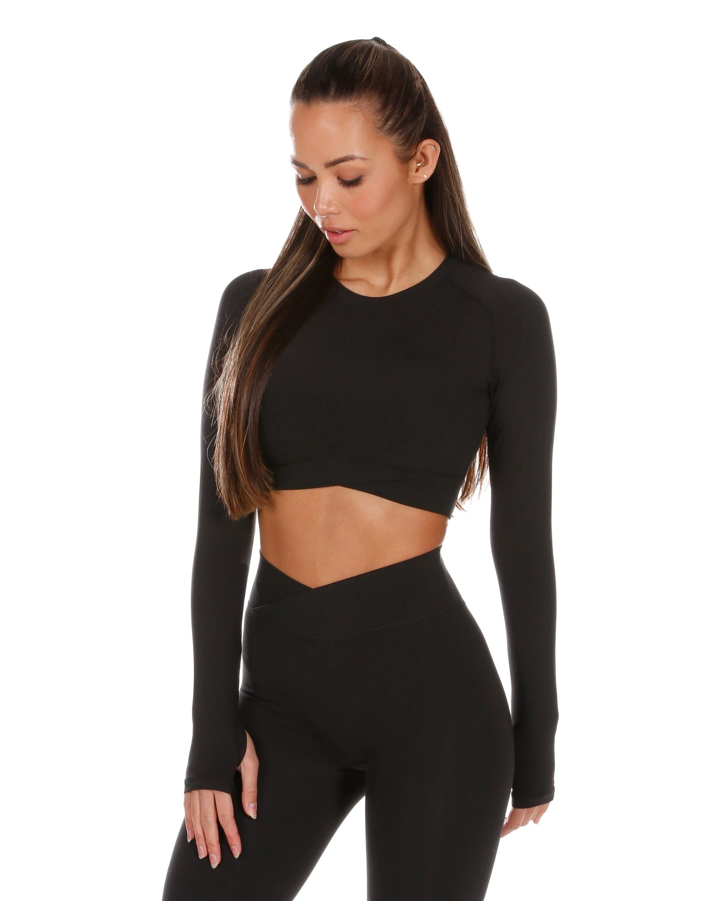 Elite Eleven Cross Over Long Sleeve - Black - Image 2