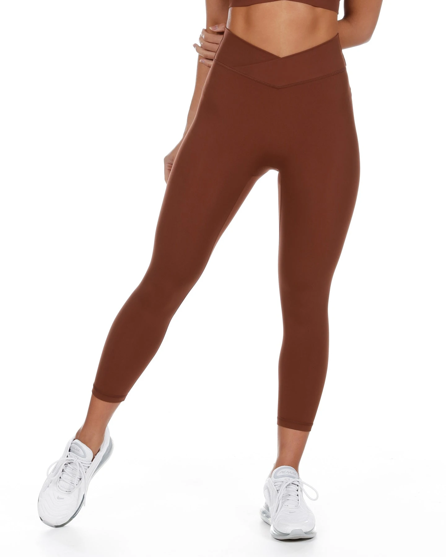 Elite Eleven 7/8 Cross Over Leggings - Cappuccino - Image 2