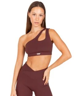 Elite Eleven Asymmetric Bra - Decadent Chocolate