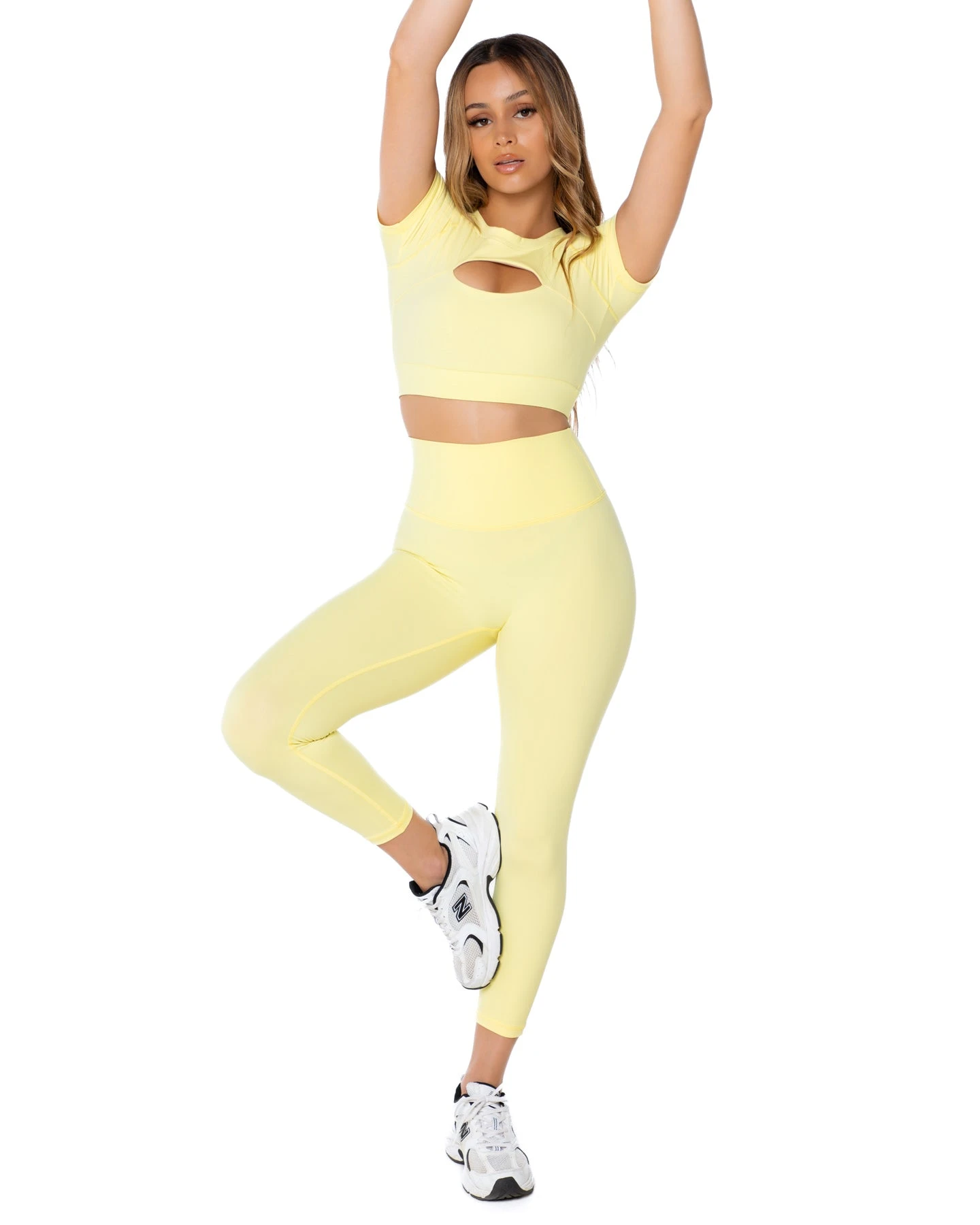 Elite Eleven 7/8 Aura Scrunch Leggings - Soft Yellow - Image 6