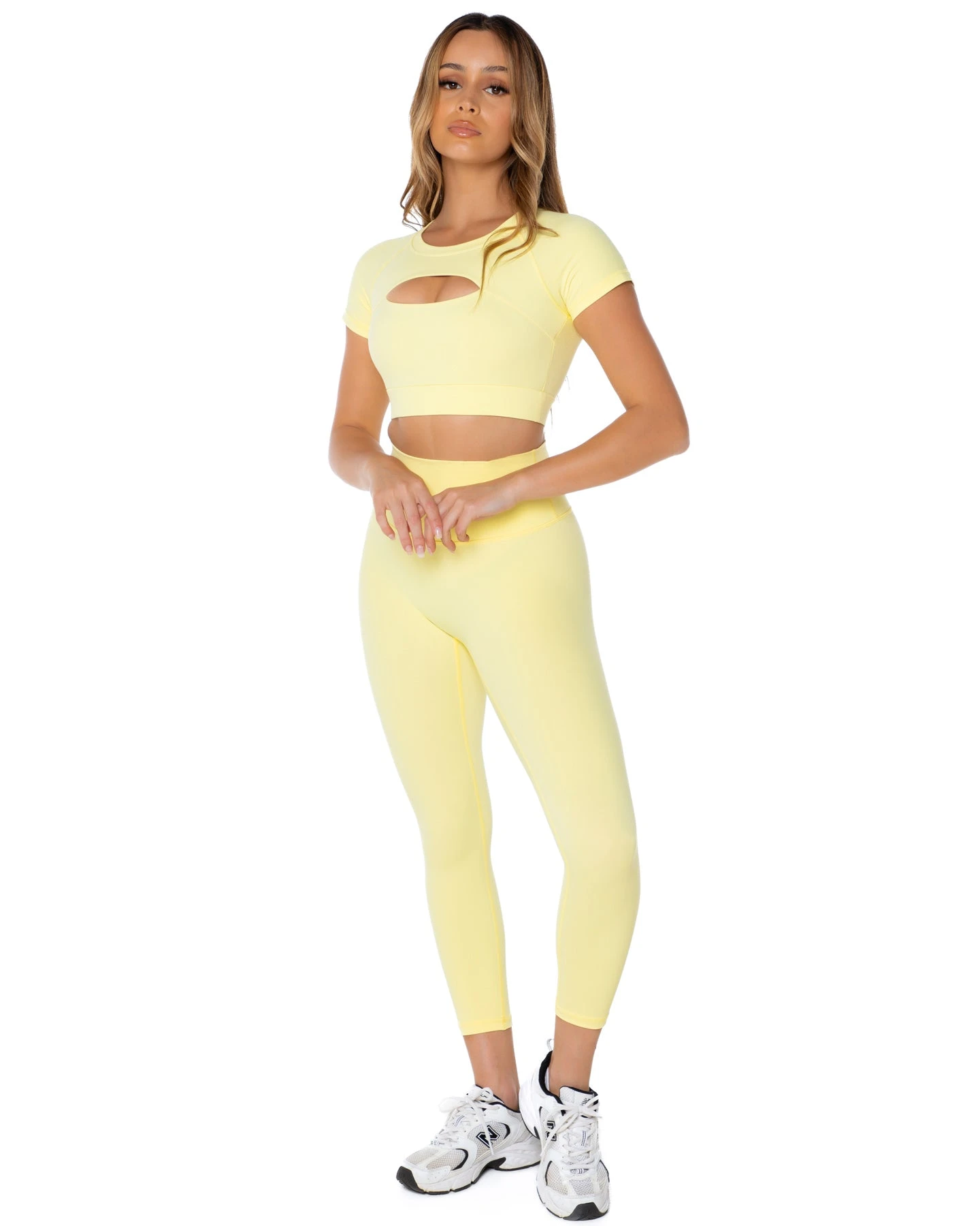 Elite Eleven 7/8 Aura Scrunch Leggings - Soft Yellow - Image 2