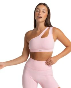 Elite Eleven Asymmetric Bra - Pastel Pink